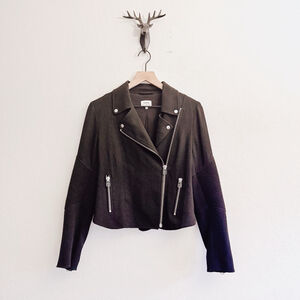 Wilfred Women's Black Full Zip Moto Jacket Size Small